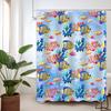 Cute Fish Shower Curtain Underwater Kids Boys Girls Bathroom Decor, Waterproof Fabric With Hooks, 72X72 Inch