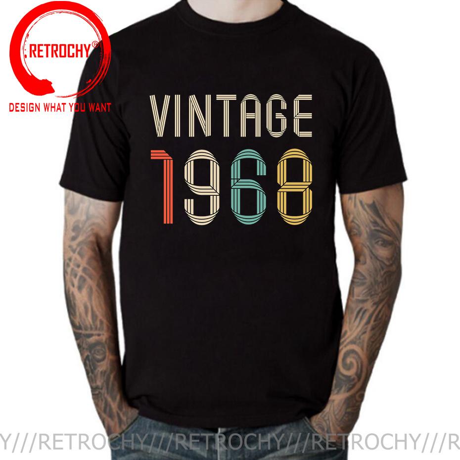 Vintage 1968 Classic 50 Years Old Birthday T Shirt Made in 1968 50Th Birthday Tshirt Father Day Present Born in 1968 Tee Shirt