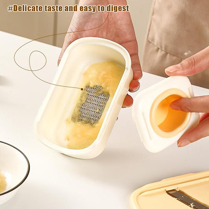 Garlic Cutter Manual Cucumber Slicer Stainless Steel Multifunctional Kitchen Gadget Compact Garlic Mincer Ginger Grater