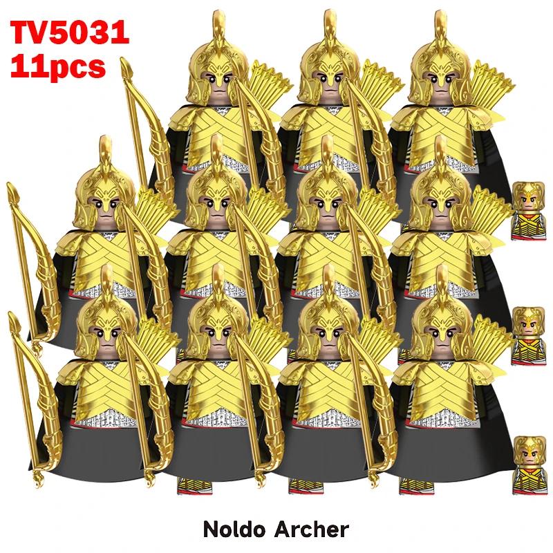 11pcs Medieval Elf Figures Orc Army Soldiers Vargr Raider Knights Building Blocks Bricks DIY Assemble War Toy Gifts for Kids Boy