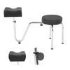   PU Leather Tattoo Leg Arm Rest Pad Pedicure Foot Stool Chair Black