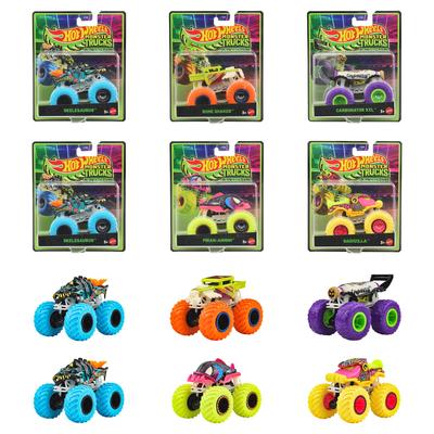Surtido de Camionetas Monstruo Hot Wheels Vehículo Mini Edades ¡Se Ilumina! Juguetes, Coches, Caja de 6 Coches, 3+, Multiusos, 986C-JFX08