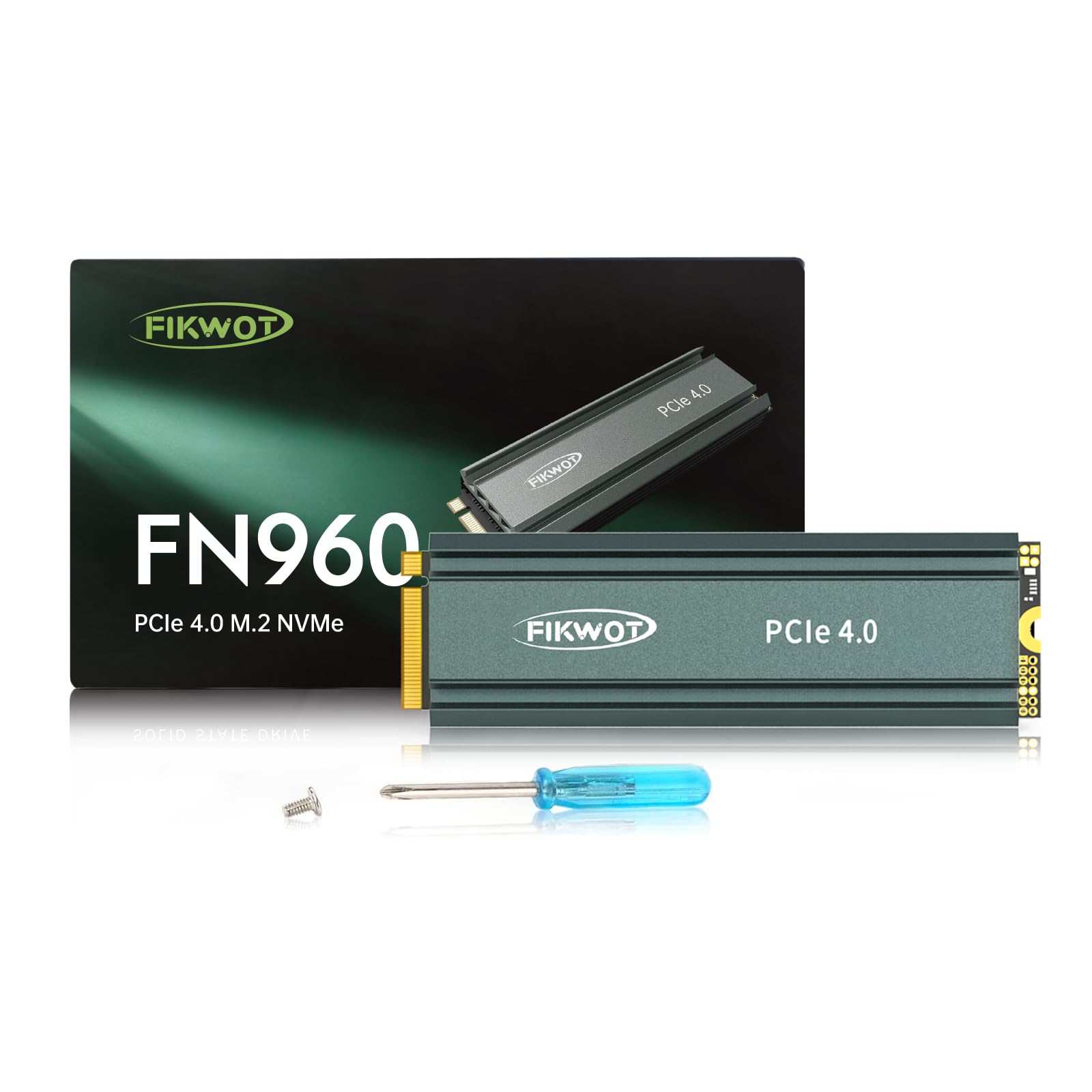

Fikwot FN960 512GB 2280 PCIe Gen4 x4 NVMe 3D TLC NAND Flash SSD with heatsink PS5 operation confirmed Dynamic SLC cache warranty M.2 1.4 R4800MB/s