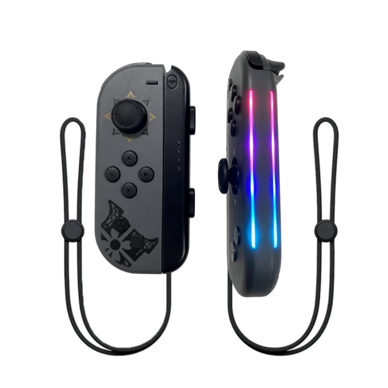 Wireless Joycon for Nintendo Switch, 6-Axis Gyro, L/R Controller with RGB Light Effect, Turbo, Vibration, Remote Gamepad