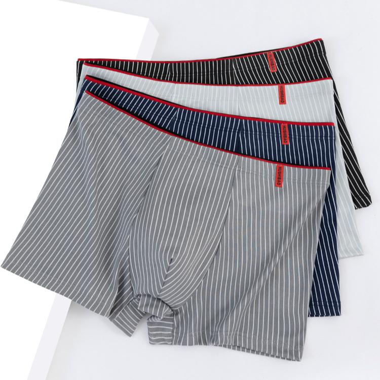 Men's Large Cotton Mid-Waist Breathable Boxer Briefs