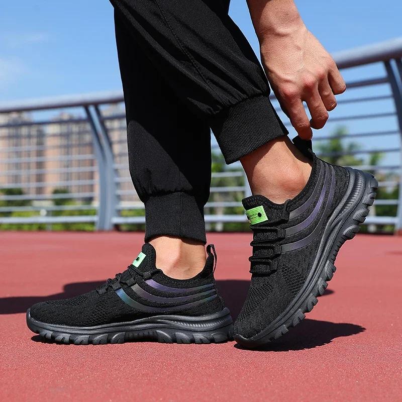 New Fashion Men Sneakers Bottom Platform Outdoor Running Lightweight Female Sneakers Breathable Vulcanized Mesh Casual Shoes