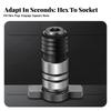 Electric Wrench Adapter with Square Shaft Sturdy Hardware Versatile for DIYers