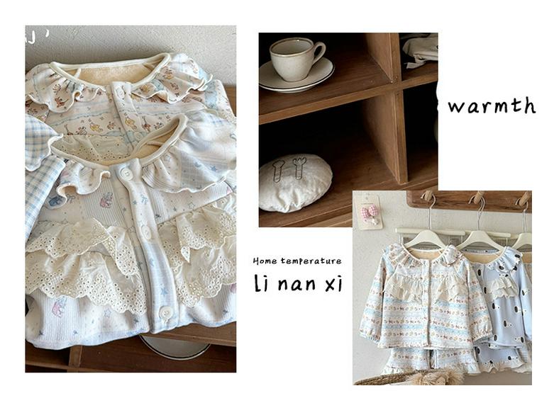 Girls' Winter Pajama Set - Cozy Autumn Homewear for Babies & Kids
