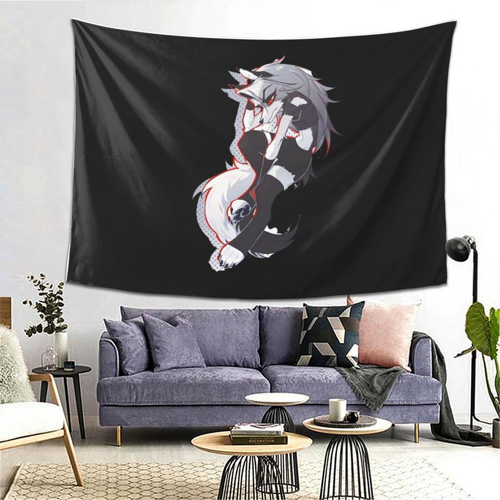 Helluva Boss Loona Tapestry Wall Hanging Aesthetic Home Decoration Tapestries for Dorm Room