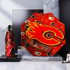 Flames Hockey Team Logo Umbrella Folding umbrella, automatic umbrella 8-Frame for Travel, camping Use Gift for Halloween Christmas