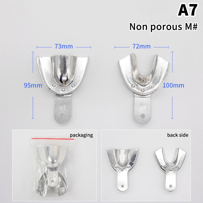 2Pcs Upper And Lower Autoclavable Teeth Tray Teeth Holder Aluminum Alloy Dental Impression Trays Lab Equipment Dentist Tool