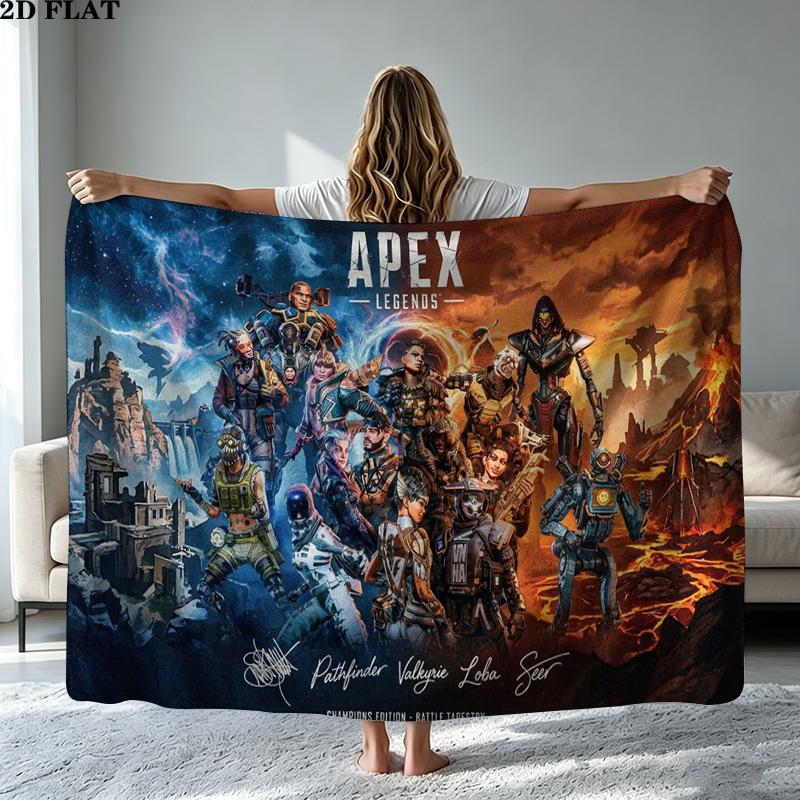 Apex Legends Print Flannel Blanket High Quality Warm Comfortable Cover for All Seasons Perfect for Gifts Home Decor