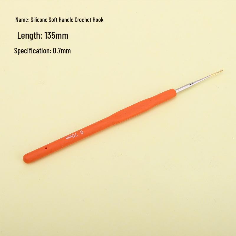 Candy-colored Crochet Hook with Gold-Plated Head - Soft Handle for DIY Sweaters, Shoes, and Hats