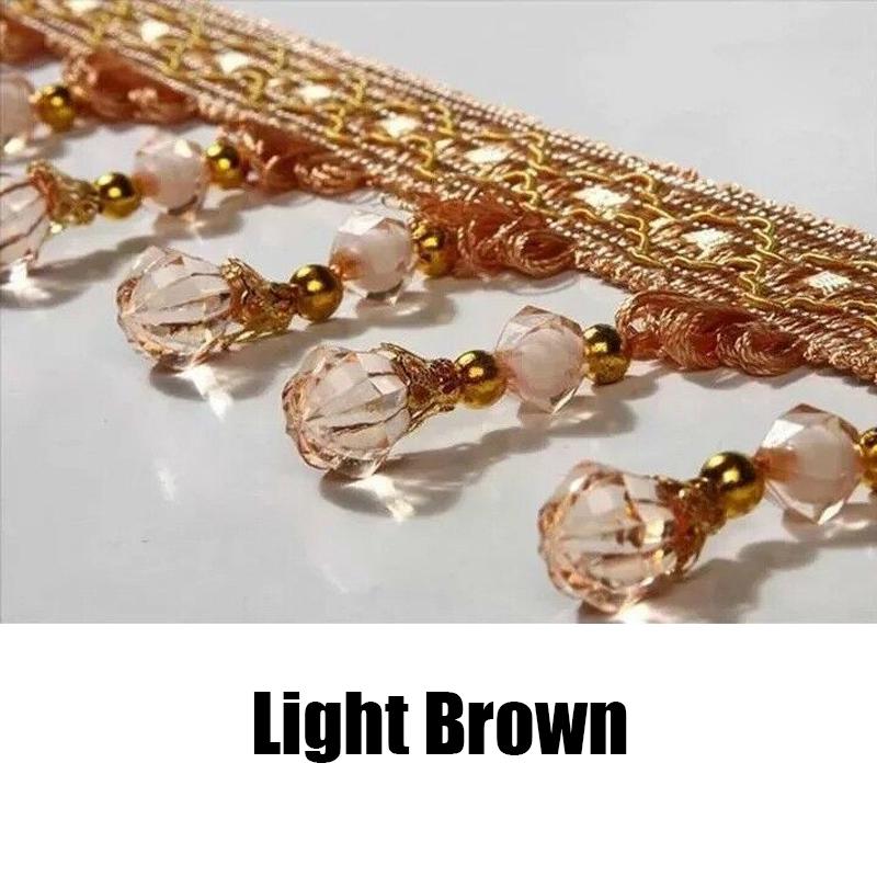 Pumpkin Beads Trimming Lace Tassel Fringe Trim for DIY Curtain Drapery Sewing Decoration Accessories