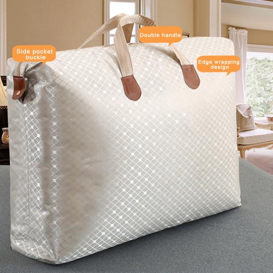 Wardrobe Storage Bag Foldable Zipper Closure with Handle Clothes Storage Basket Closet