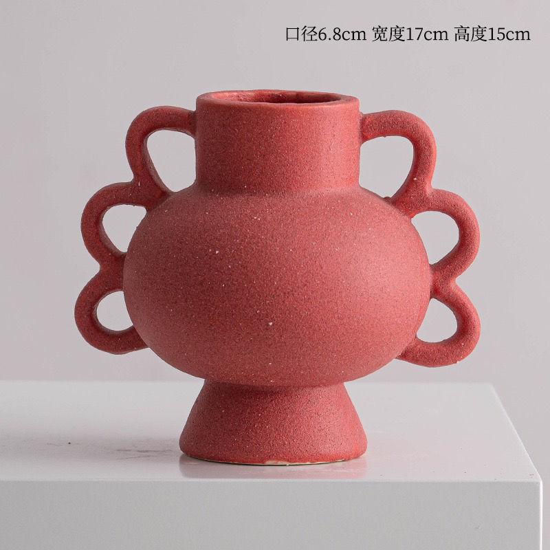 Creative Amphora Special-shaped Vase Living Room Dining Table Decoration Simple Art Cutout Ceramic Vase Flower Home Decoration