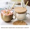 Large Capacity Heat-Resistant Glass Breakfast Mug