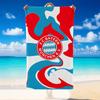 Quick Dry Beach Towel Bayern Munich Pattern, Lightweight Absorbent Towel for Pool Beach Vacation Use