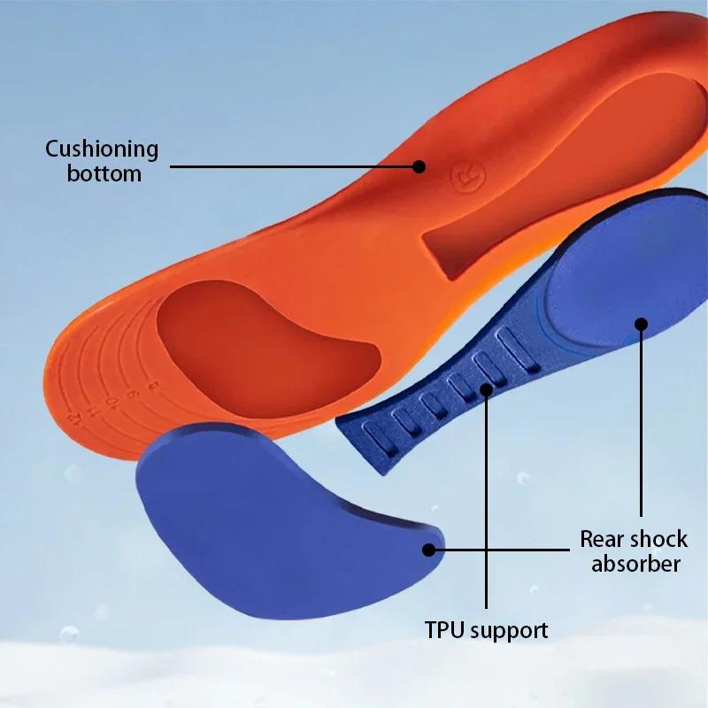 Sport Orthopedic Insole Running High Jump Shoe Insole Arch Support Plantar Fasciitis Men Women Shock Absorbing Non Slip Shoe Pad
