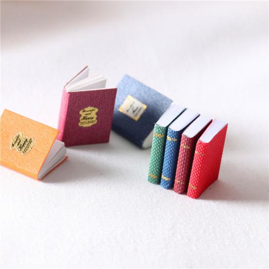 4Pcs 1/12 Miniatur Farbige Buch Puppenhaus Möbel Zubehör Kinder DIY Spielzeug