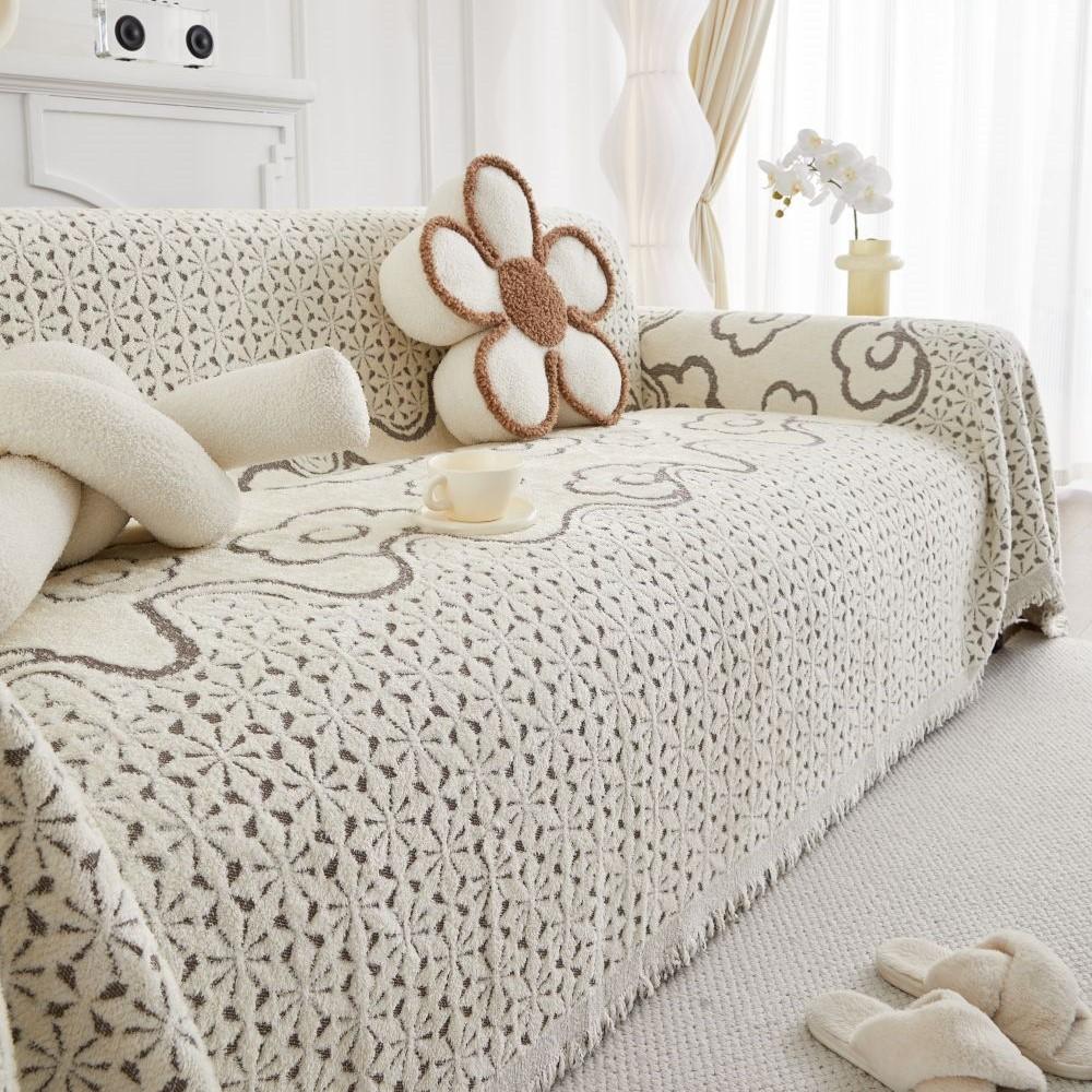 Panda Sofa Cover Cloth Towel  New Luxury Thick Sofa Cushion Lazy One Piece of Four Seasons Universal Woolen Blanket Carpet