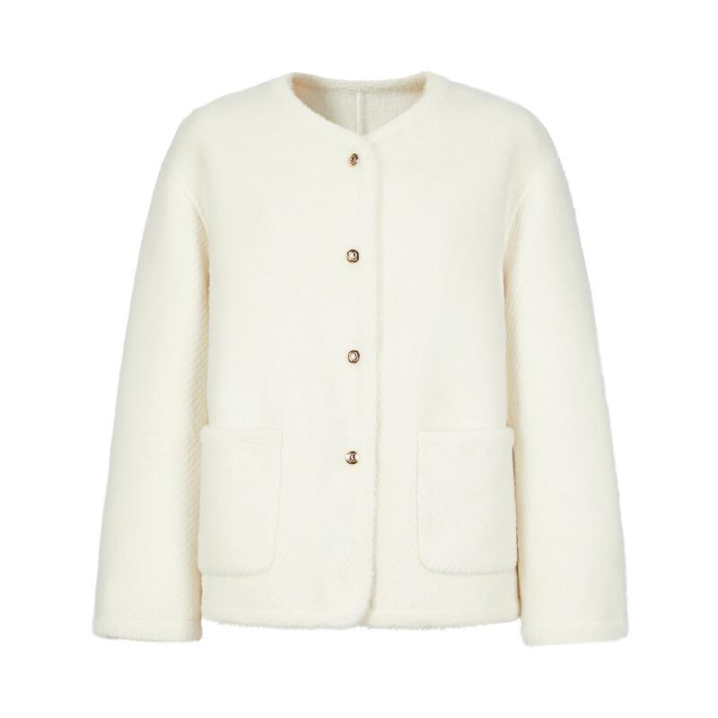 JZ Annaou Women's Elegant Wool Blend Double-faced Coat