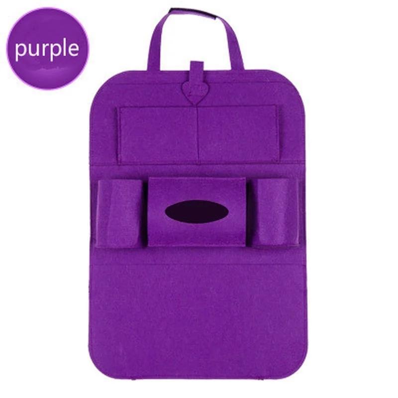 Car Multifunctional Seat Back Storage Box Car Hanging Bag Tissue Box Car Felt  Storage Bag
