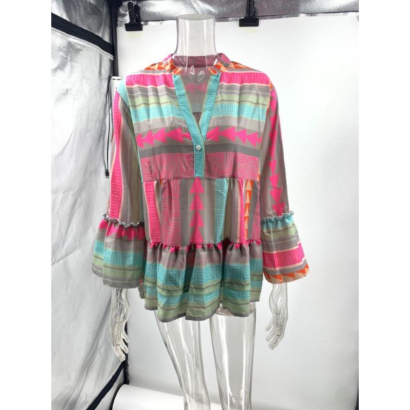 Women's New Autumn Slim Positioning Printing Long-sleeved Shirt