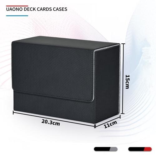 UAONO PSA BGS Certified Card Case, Deck Case, Screw-Down Compatible, Holds Approximately 30 Cards, PU Leather with Magnet Loader, Storage Box for Yu-G