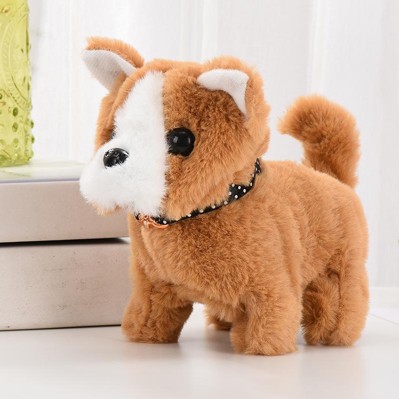 Interactive Walking Barking Plush Puppy Toy for Early Education