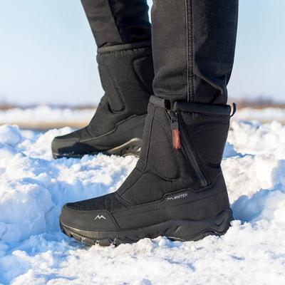 Herren Schneestiefel Outdoor Wasserdicht Plüsch Warm Baumwollstiefel Mode Unisex Paar Plus Samt Warme Baumwollschuhe Große Größe 46