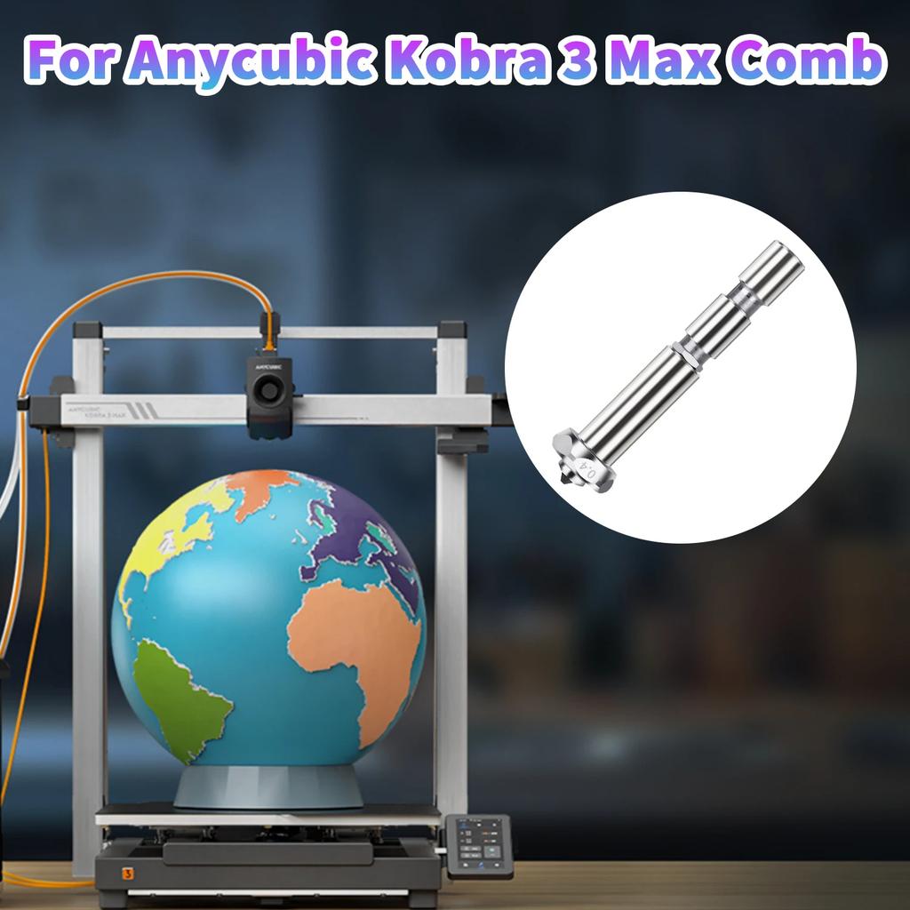 For Anycubic Kobra 3 Max Hotend 0.4 0.6 0.8mm Combo Quick-Swap Integrated Hardened Steel Nozzle