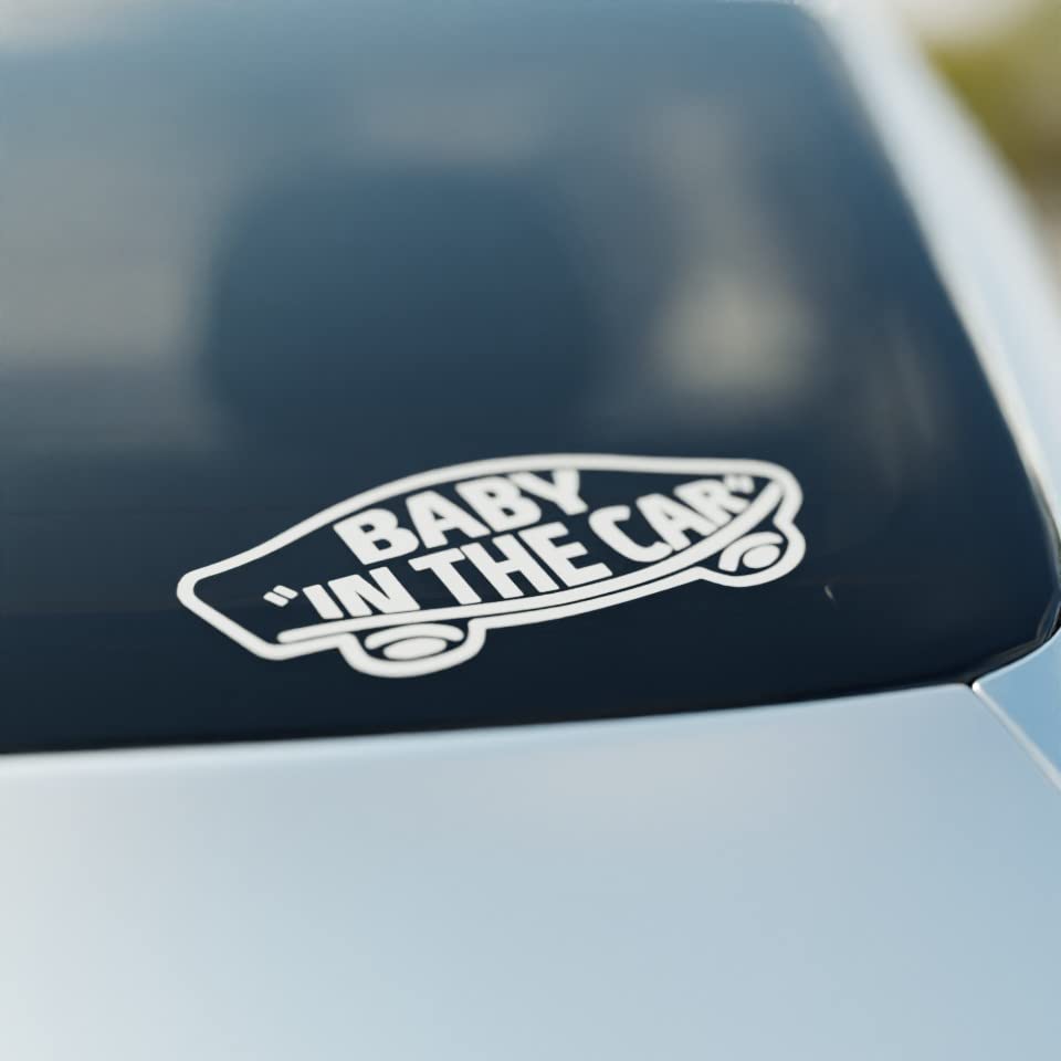 Sticker Town VANS Style BABY IN THE CAR Baby Marker A, Whites