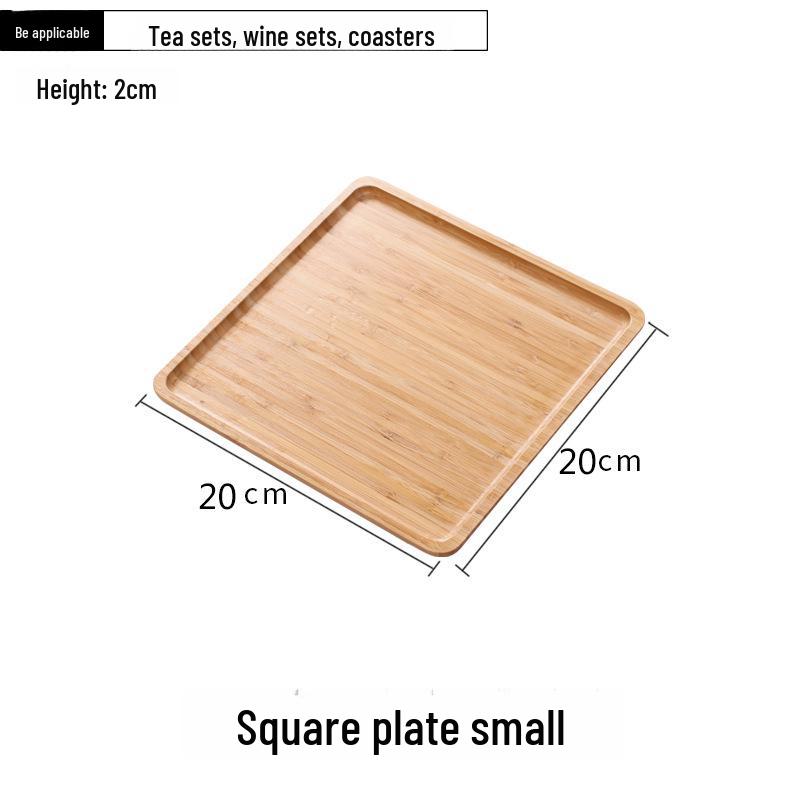 Japanese Bamboo Rectangular Tea Tray - Versatile for Household, Restaurant, Barbecue, Water Cup Storage, and Serving.