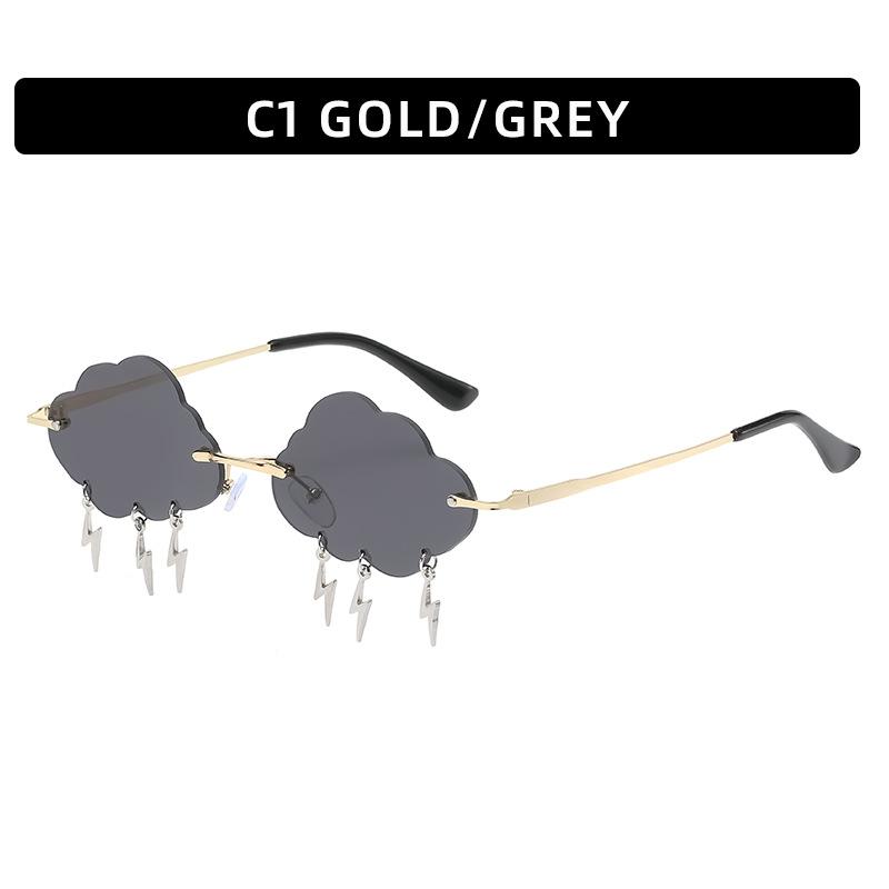 Frameless Cloud Lightning Sunglasses, Party Ball Funny Sunglasses Women s Trend Sunglasses