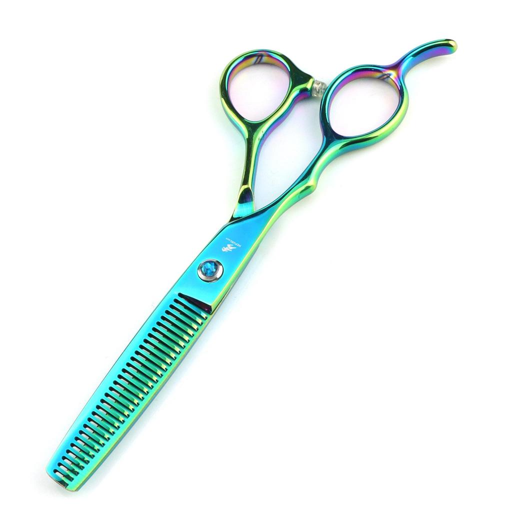 6.0" Multi-color Left-handed Straight & Thinning Shears