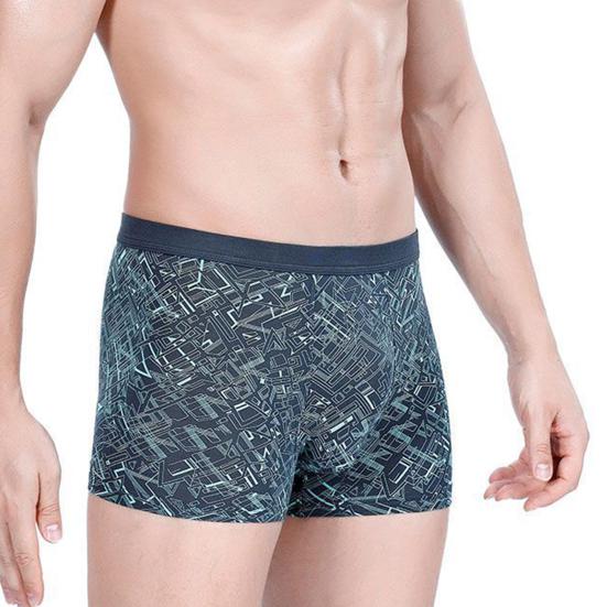 Herren Boxer Unterwäsche Elastisch Mittelhoch geschnitten Dreidimensionale Schnittführung Shorts Slips U-Konvex Schnelltrocknende Slips
