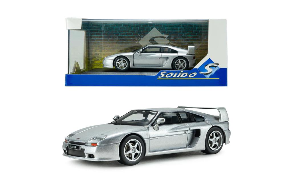 Kyosho SOLIDO Venturi 400 GT 1995 Finished Diecast Miniature Car S4313404 1/43 (Silver)