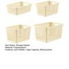 4Pcs Storage Baskets with Handle Large Capacity Hollow Breathable Stackable Decorative Toys Clothes Storage Containers