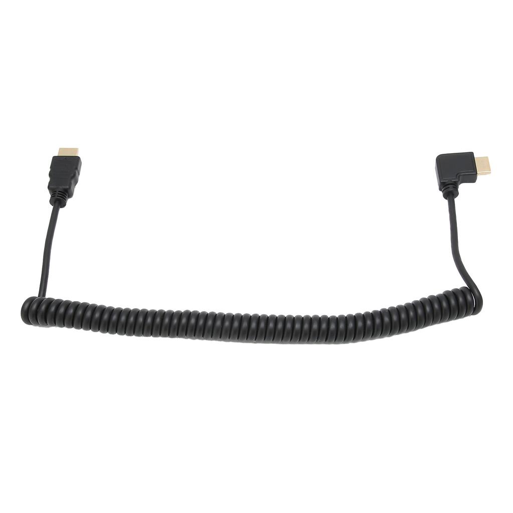 High Definition Multimedia Interface Extension Cable A Male to A Male Right Turn Spring Wire 1m