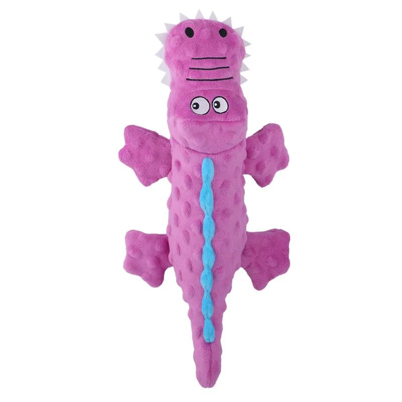 2026 Pet Plush Toy Dog Sound Crocodile Animal Shape Toy Interactive Dog Teeth Clean Chew Toy Pet Supplies for Small Meduim Large Dog
