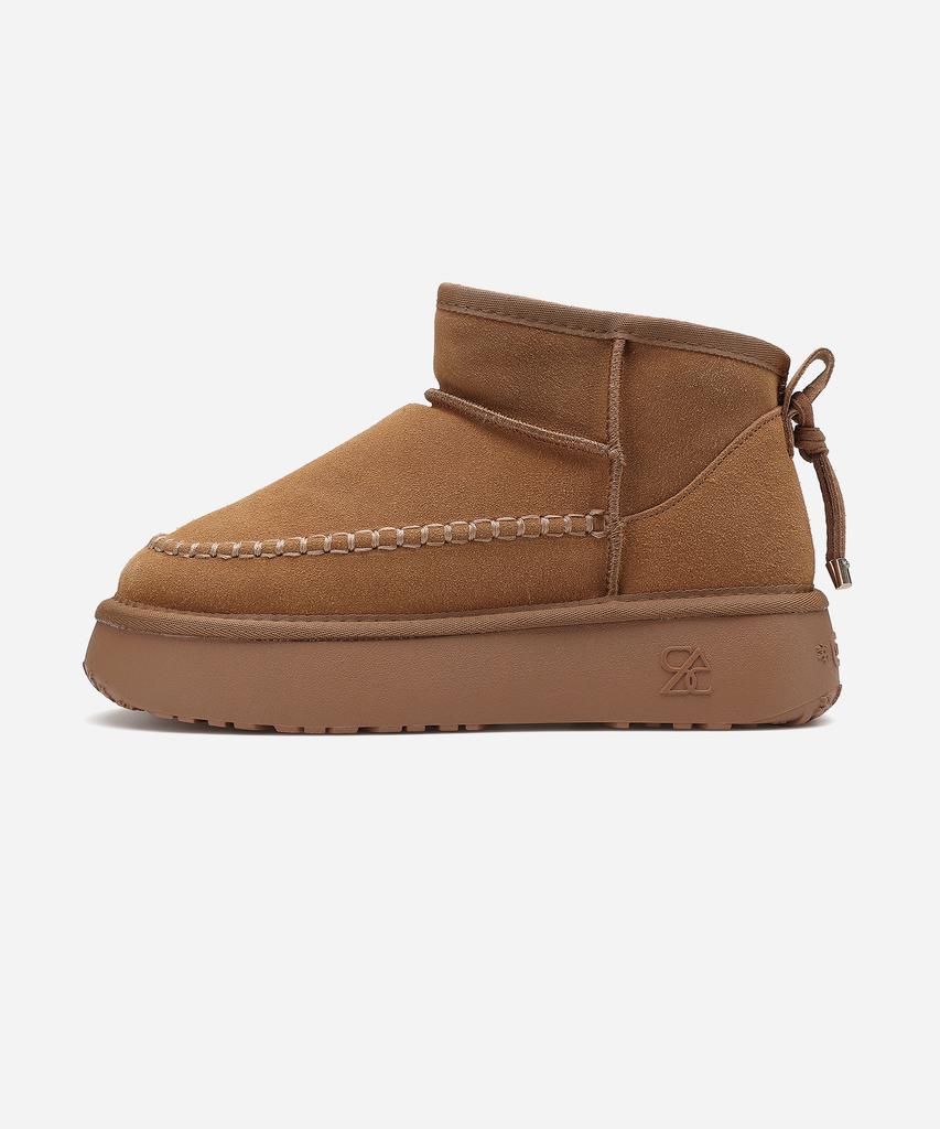 Salt And Chocolate Sac Stitched Sheepskin Boots 412446017 (4Cm)