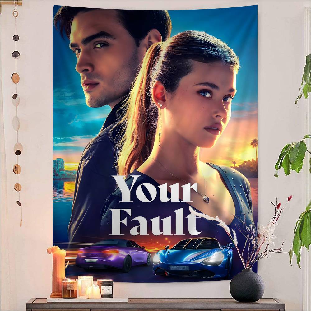 

My Fault Culpa Mia 2023 Movie Vintage Hippie Wall Hanging Tapestries Bohemian Wall Tapestries Mandala INS Home Decor 74x94cm(29x37in)