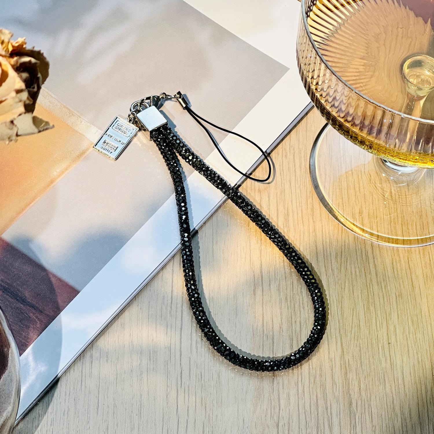 

Женский шнурок для мобильного телефона с бриллиантами, браслет на запястье с подвеской