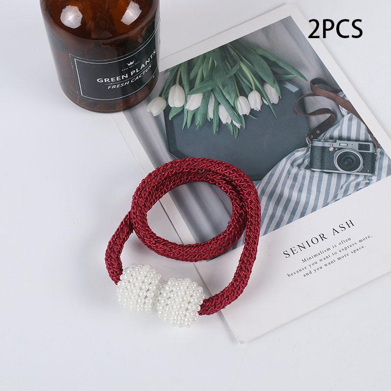 Curtain Buckle 1PCS Curtain Tape, Pearl Buckle Design, No Drilling Installation, Curtain Tiebacks Accessories