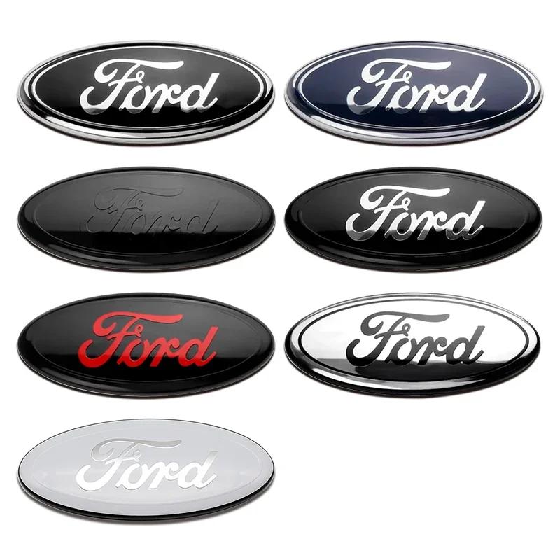 New 2026 Car Sticker 12.5-14.5-17.5-22.5cm Car Front Grille Logo Trunk Accessories Hood Sticker For Ford Focus mk2 mk3 Fiesta mk