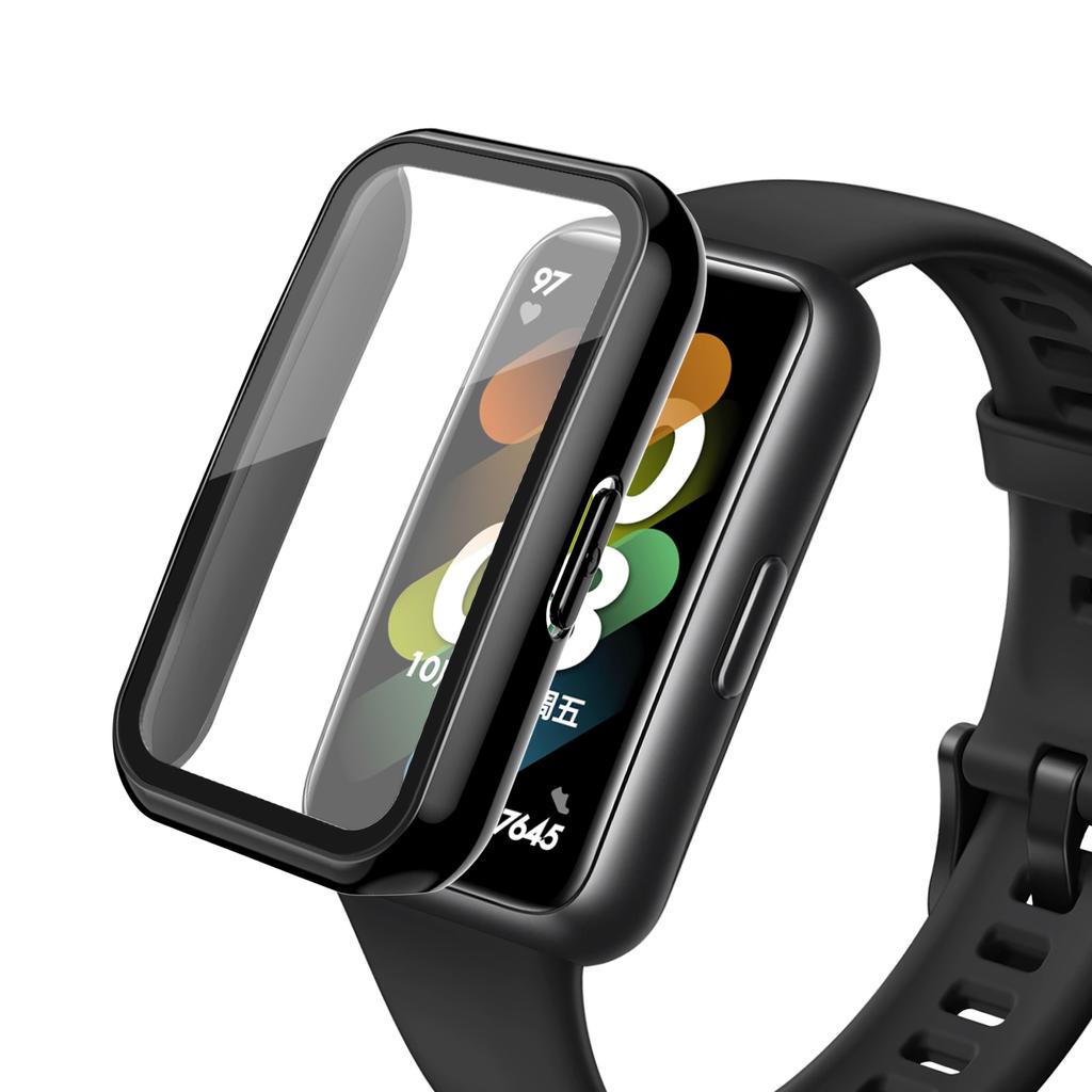 Screen Protect Case for Huawei Band 7 Plastic Hard Case Tempered Film 0.188 Mm Touch Sensitive for Huawei Smartband 7