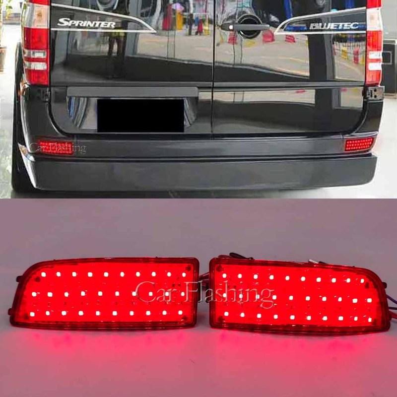 Car LED Rear Bumper Reflector Light Tail Brake Fog Light For Mercedes Benz Sprinter W906 06-18 For VW Crafter 2006-2017