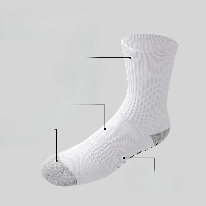 Anti-slip Football Socks for Sports, Shock-absorbing, Wear-resistant, Thickened and Breathable, Simple Long Socks for Running and Sports