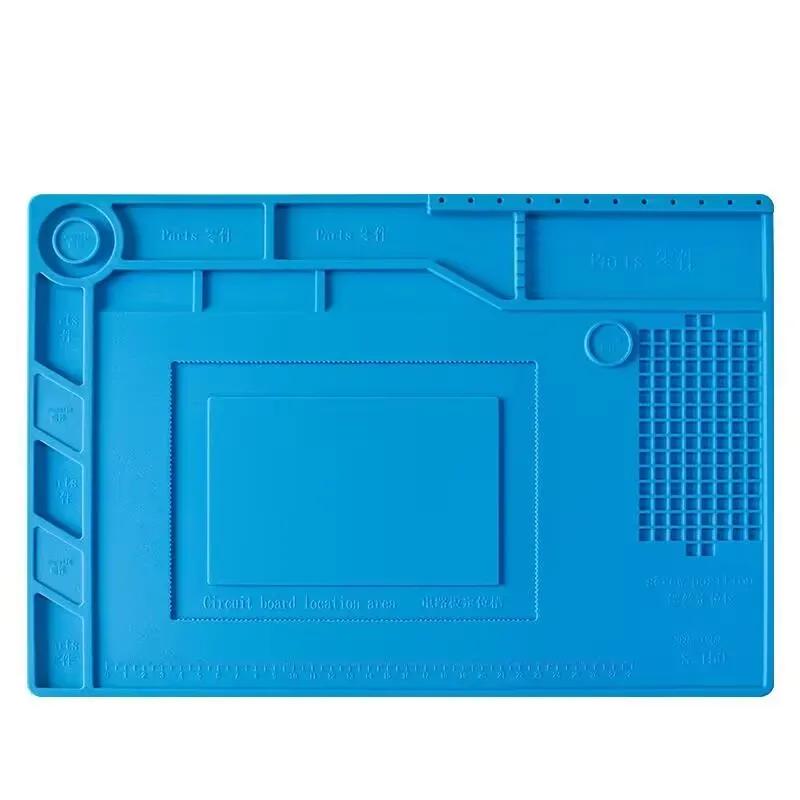 1pcs Anti-static Soldering Silicone Mat Heat-Resistant Work Pad For Hot Airs Guns Soldering Station Repair Desoldering Platform